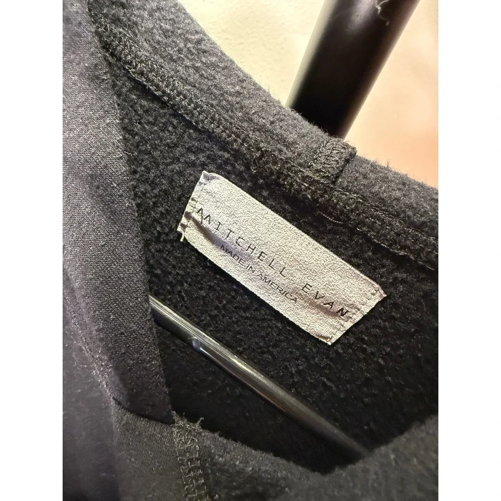 Mitchell Evan hoodie womens black pullover minimal luxury perfect pullover gym m